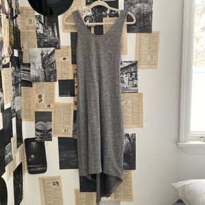 DOE AND RAE GRAY TWIST DRESS